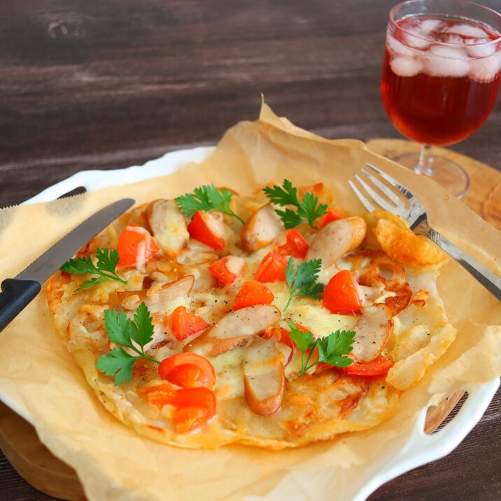国産チーズで作る♪じゃがいも&蓮根の欲張りピザ